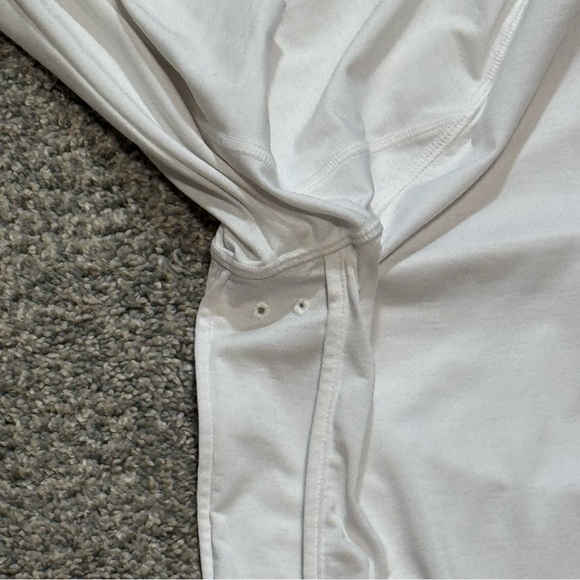 Athleta Pacific Baja UPF White Jacket Size Large Lightweight Zip-Up Hoodie - Picture 9 of 11